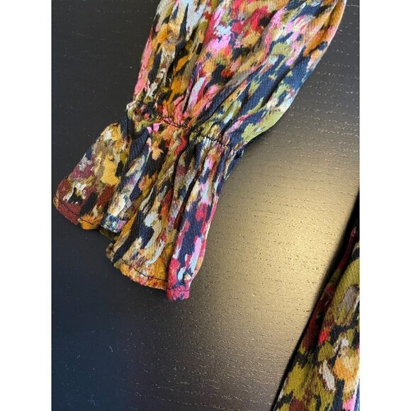 Minimum Chalotthea Women Abstract Floral Print Long Sleeve Maxi Dress Si… - Picture 7 of 14